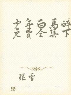 少年白马醉春风免费全集下载