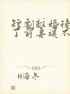 短剧离婚后我成了前妻遥不可及