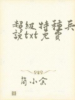 超级特种兵王小说txt免费