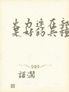 火力连在部队算是好的兵种