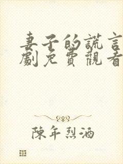 妻子的谎言电视剧免费观看全集高清