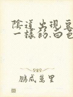 阴道出现豆腐渣一样的.白色东西怎么回事