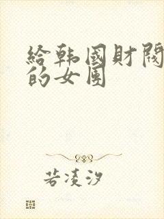 给韩国财阀跳舞的女团