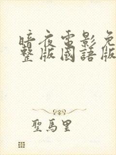 暗夜电影免费完整版国语版