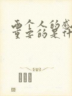 两个人的感情最重要的是什么