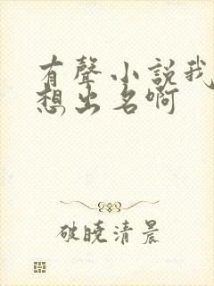 有声小说我真没想出名啊封面