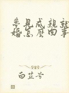 梦见成亲就要结婚怎么回事封面