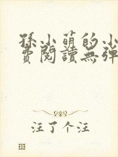 孙小萌的小说免费阅读无弹窗