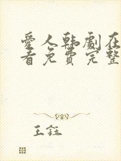 爱人韩剧在线观看免费完整版