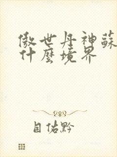 傲世丹神苏媚瑶什么境界