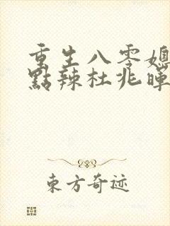 重生八零媳妇有点辣杜兆晖结局