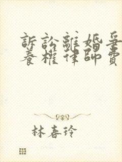 诉讼离婚争取抚养权律师费