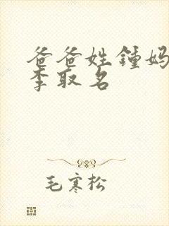 爸爸姓钟妈妈姓李取名