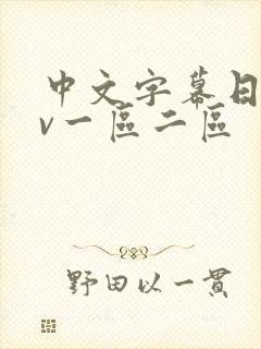 中文字幕日韩av一区二区