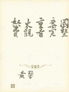 怒火重案国语免费观看完整版电影