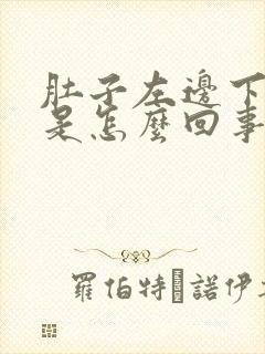 肚子左边下边疼是怎么回事