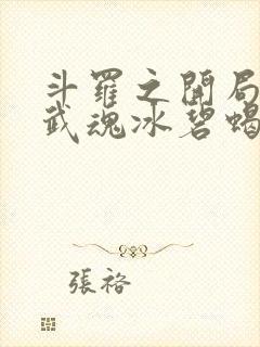 斗罗之开局觉醒武魂冰碧蝎