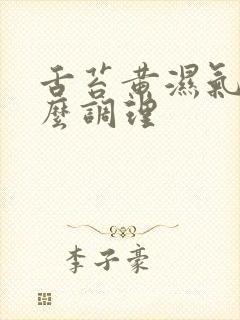 舌苔黄湿气重怎么调理