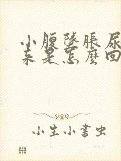 小腹坠胀尿不出来是怎么回事