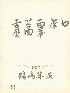 舌苔白厚口苦怎么回事