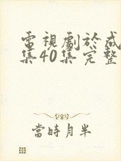 电视剧于成龙全集40集完整版免费