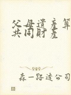 父母遗产算婚内共同财产