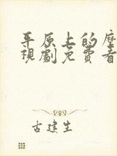 平原上的摩西电视剧免费看