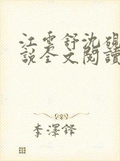 江云舒沈砚舟小说全文阅读