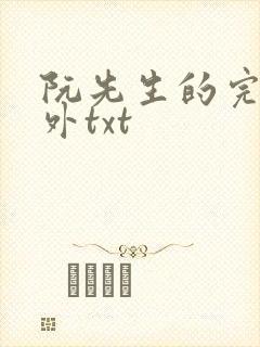 阮先生的完结番外txt封面