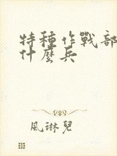 特种作战部队是什么兵