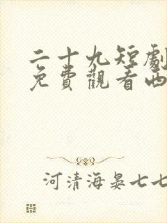 二十九短剧全集免费观看西瓜封面