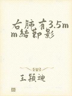 右肺有3.5mm结节影