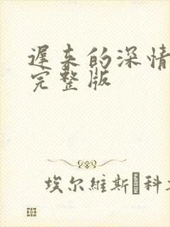 迟来的深情短剧完整版