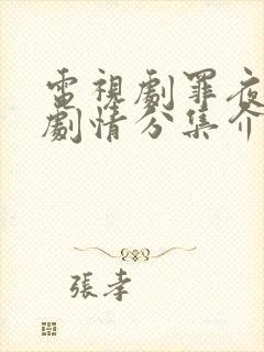 电视剧罪夜无间剧情分集介绍封面