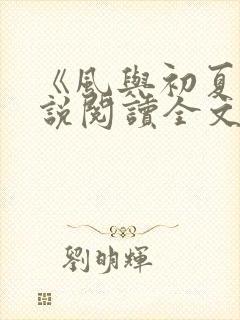 《风与初夏》小说阅读全文