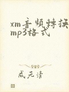 xm音频转换成mp3格式