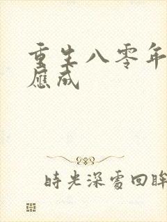 重生八零年代吴应成