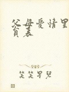 父母爱情里的演员表封面