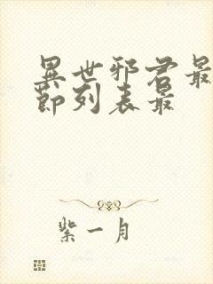 异世邪君最新章节列表最