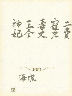 神王毒宠二嫁王妃全文免费阅读
