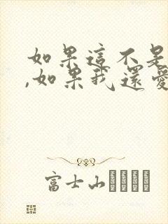 如果这不是结局,如果我还爱你封面