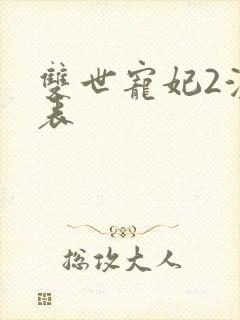 双世宠妃2演员表