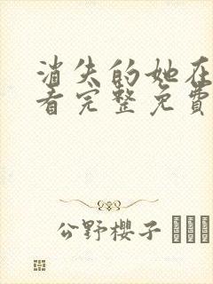 消失的她在线观看完整免费观看