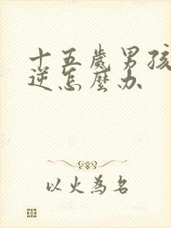 十五岁男孩的叛逆怎么办