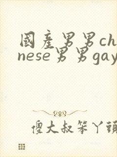 国产男男chinese男男gaygay网站封面