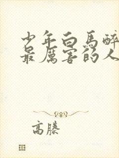 少年白马醉春风最厉害的人封面