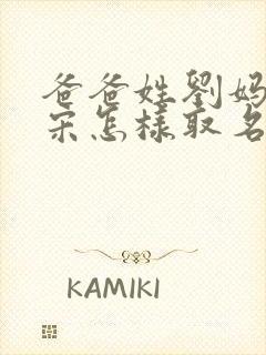 爸爸姓刘妈妈姓宋怎样取名