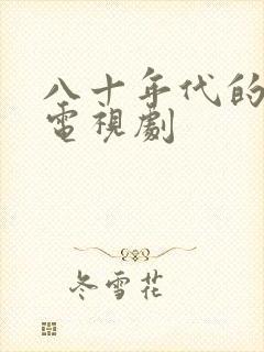 八十年代的经典电视剧封面