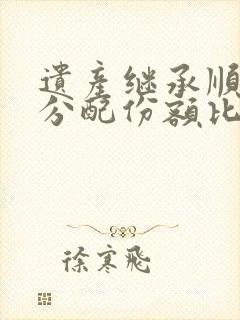 遗产继承顺序及分配份额比例