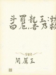 斗罗龙王:转生白厄,吾乃救世主